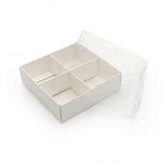 Коробка swbox 4 (100 х 100 х 30 мм) с пластиковой крышкой — фото 2