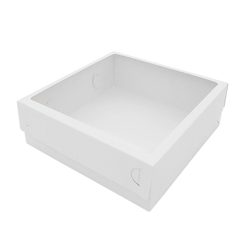 Коробка cake 3XL/4 для зефира, пирожных (200 х 200 х 70 мм)